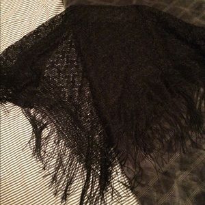 Beautiful black lace shawl